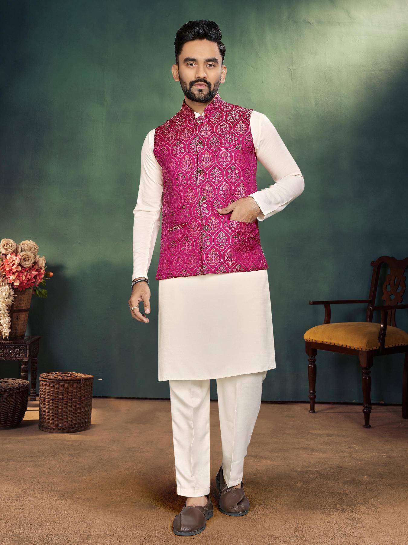 MOH MAYA 2 Men Koti Kurta Pajama manufacturers in Hyderabad